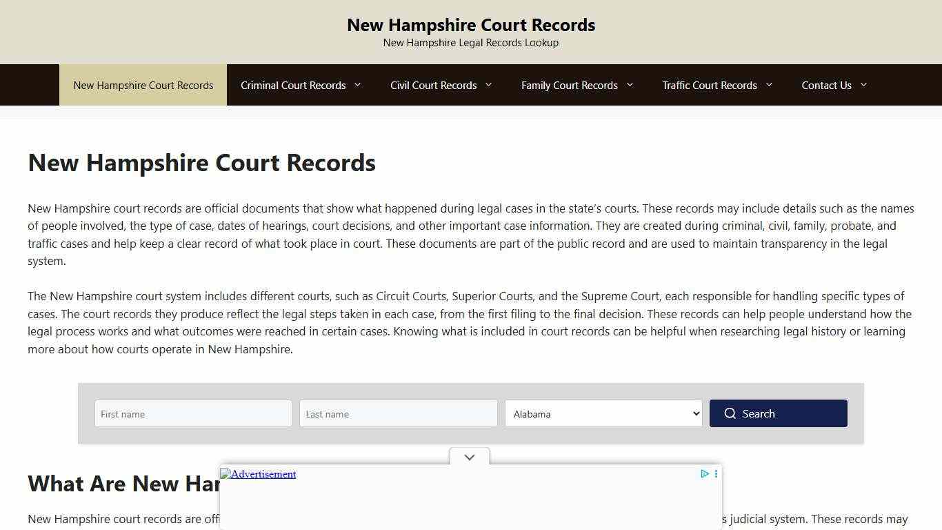 New Hampshire Court Records